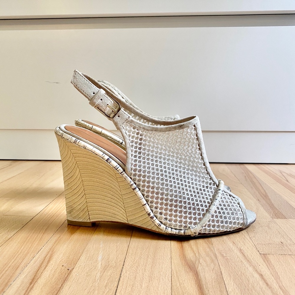 Rebecca Minkoff Emile peep-toe wedge mesh